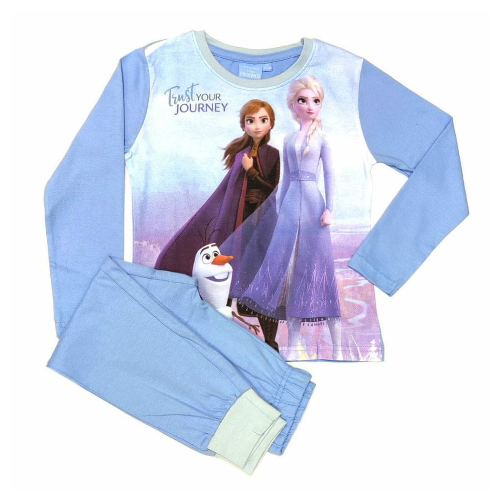 Jégvarázs - Anna és Elsa kislány hosszú pamut pizsama