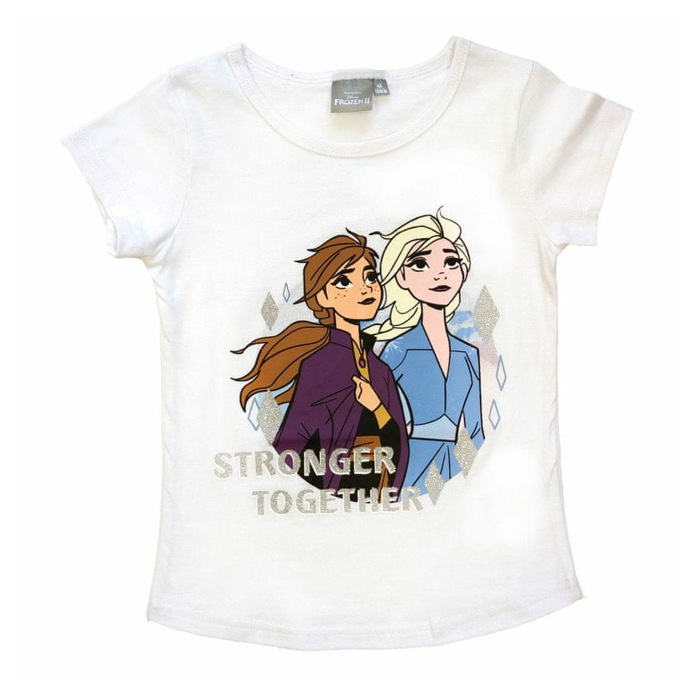 Jégvarázs - Anna és Elsa kislány rövid ujjú pamut póló