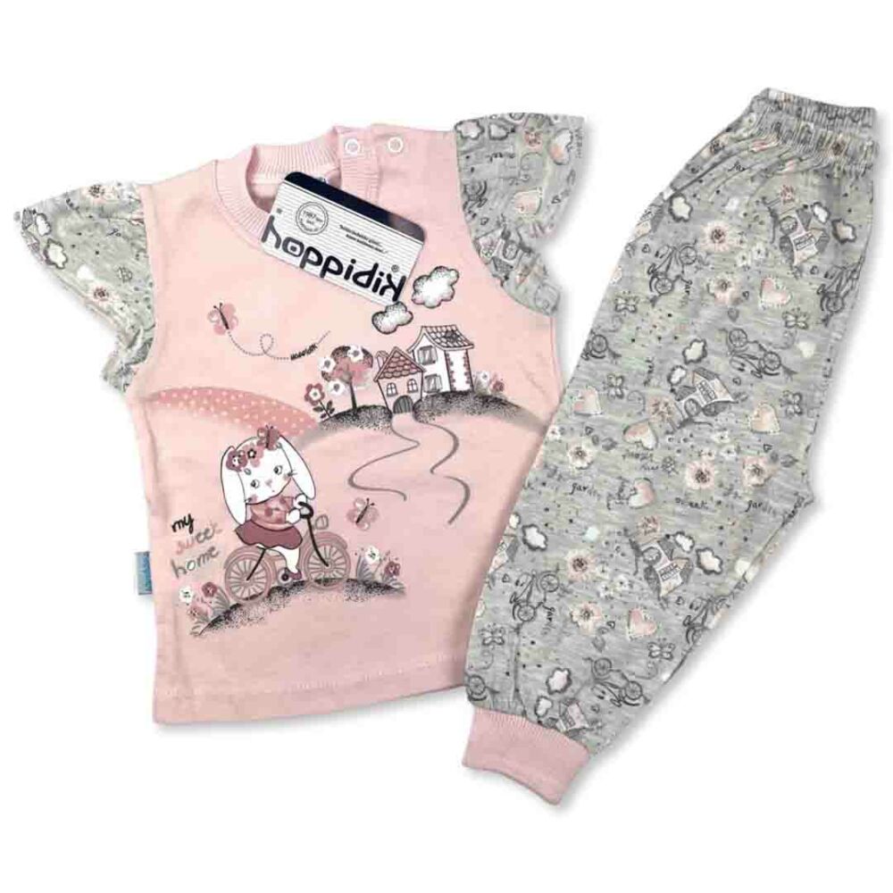 Kislány baba nyári pamut pizsama