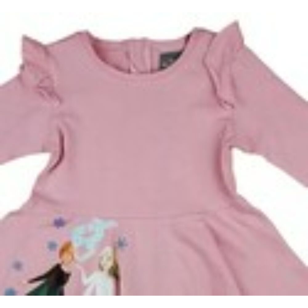 Disney Jégvarázs rózsaszín lányka ruha közeli fodor.