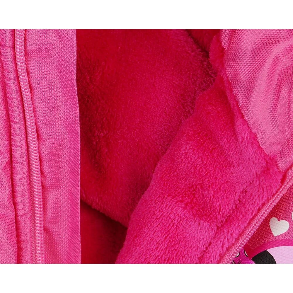 Minnie egér vízlepergetős bélelt mellény rózsaszín, zsebes közeli bélés