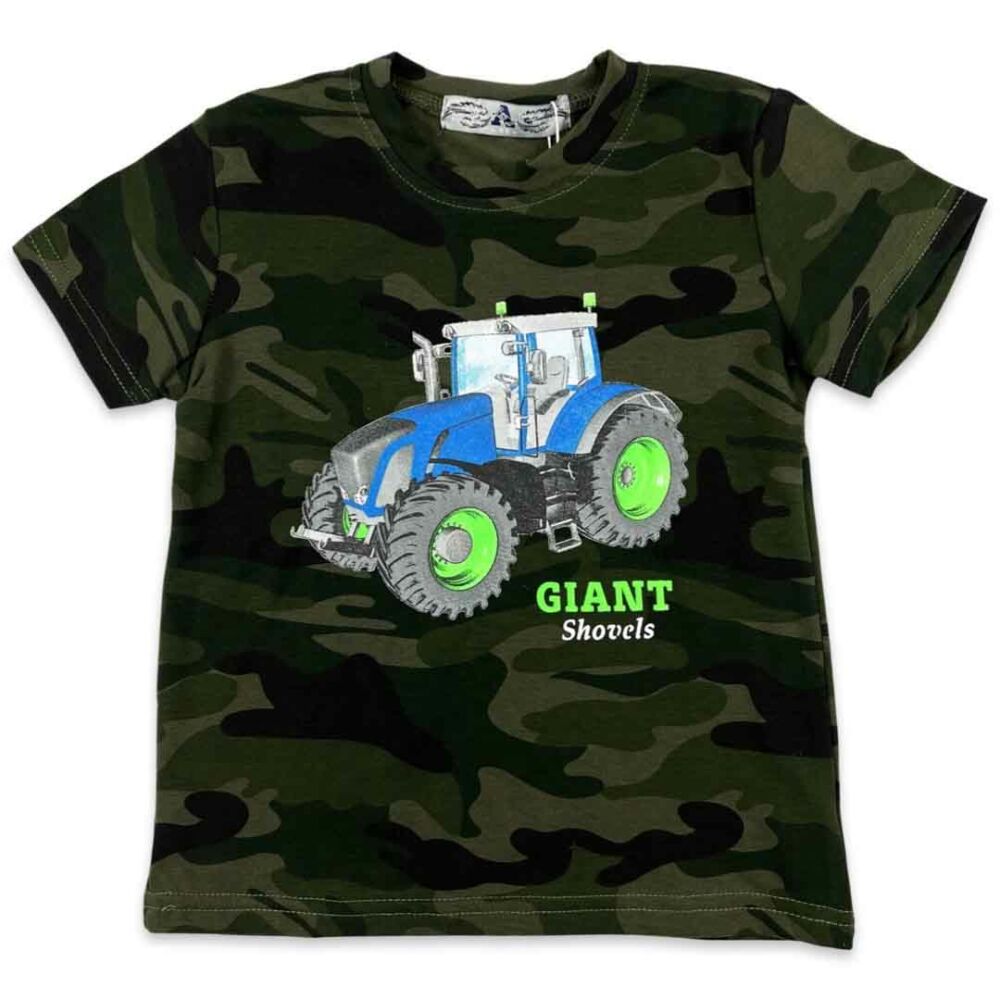Kisfiú traktoros rövid ujjú póló